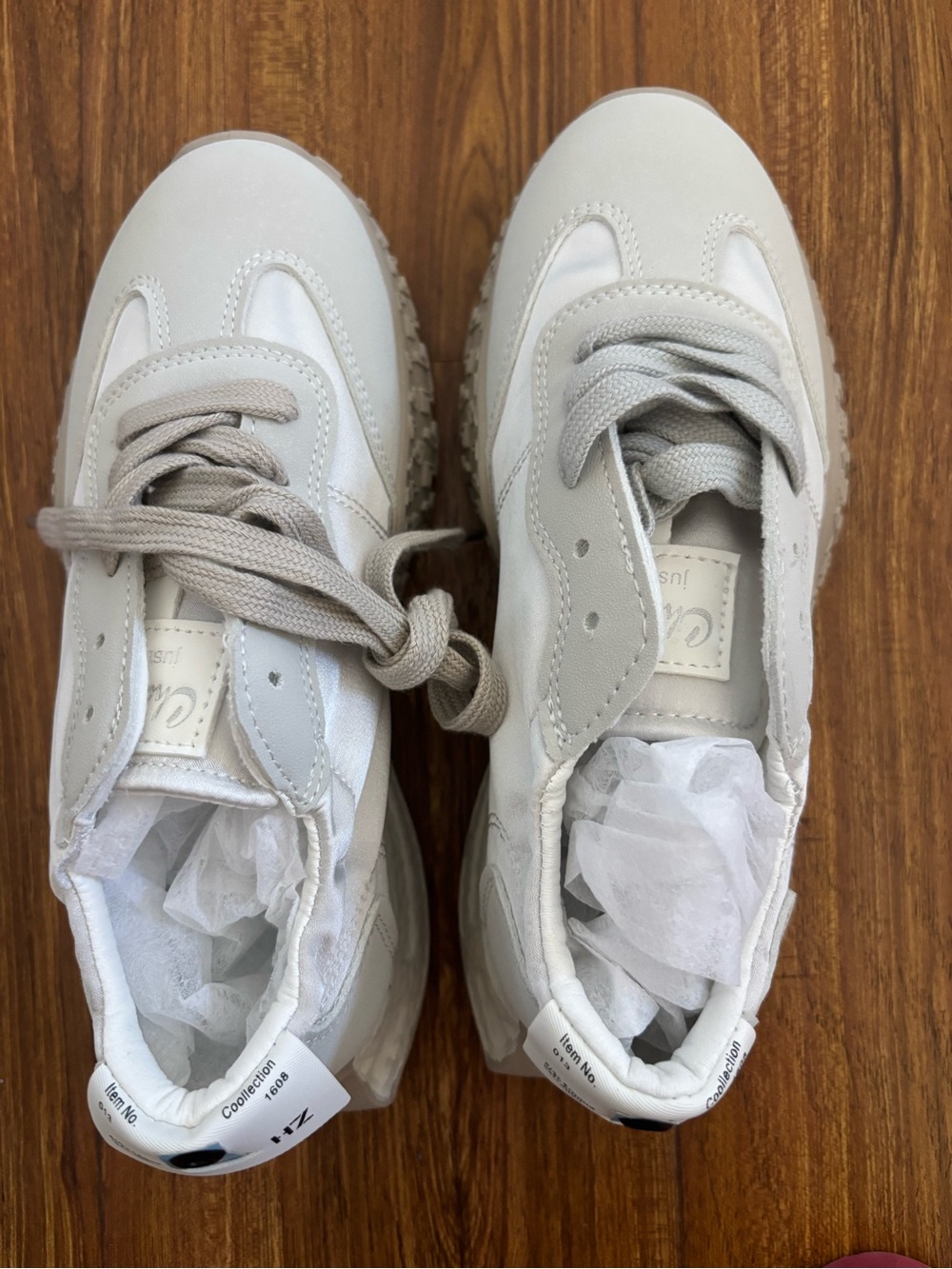 Kids Neutral White & Light Gray Casual Sneakers
